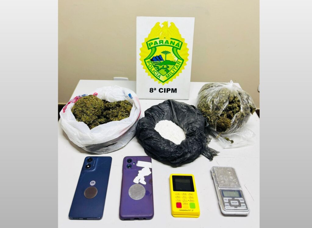 Casal foi preso com drogas em Inácio Martins na noite de quarta-feira